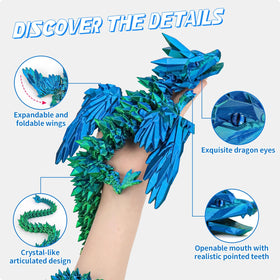 Nerbixy dragon folded wings detail for dynamic display options