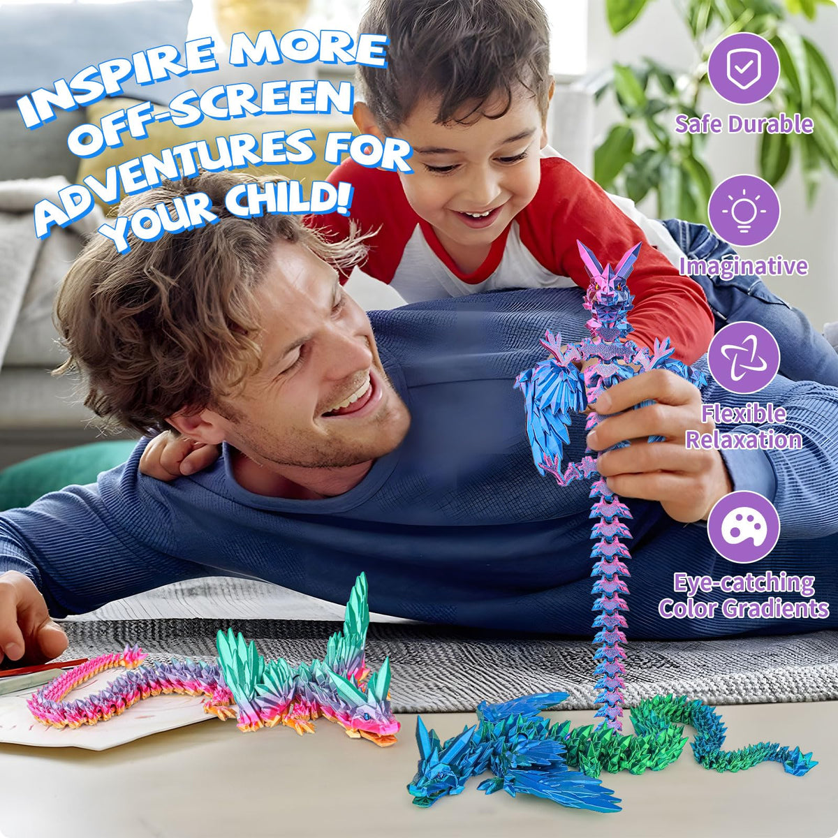 Nerbixy dragon mouth open feature adds interactive fun during storytelling.