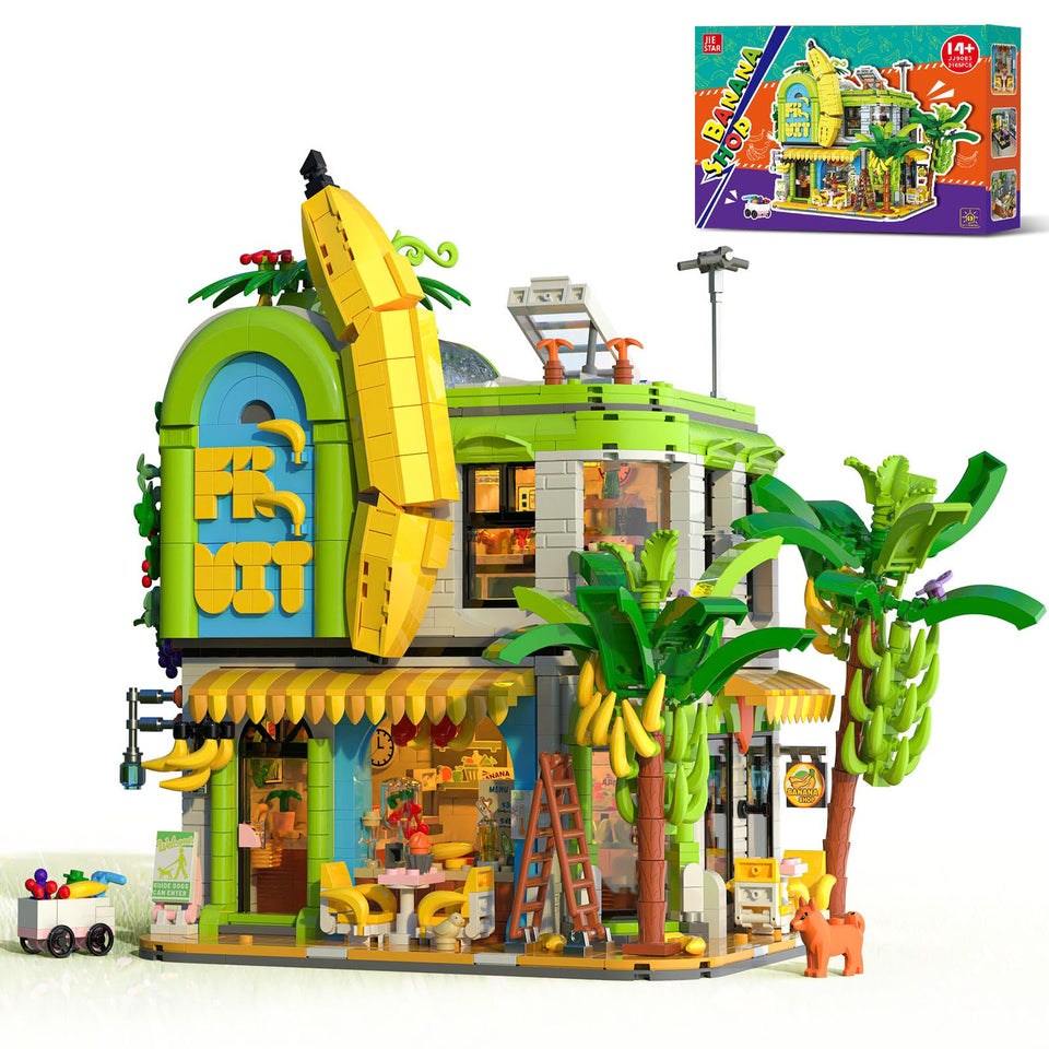 NERCISU Banana Shop House front fruit shop display inspires imaginative play