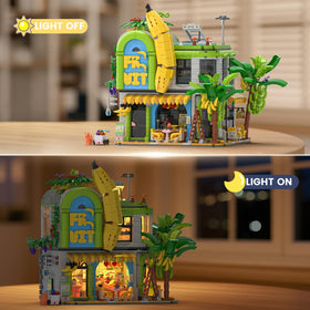NERCISU Banana Shop House movable banana door adds playful interaction
