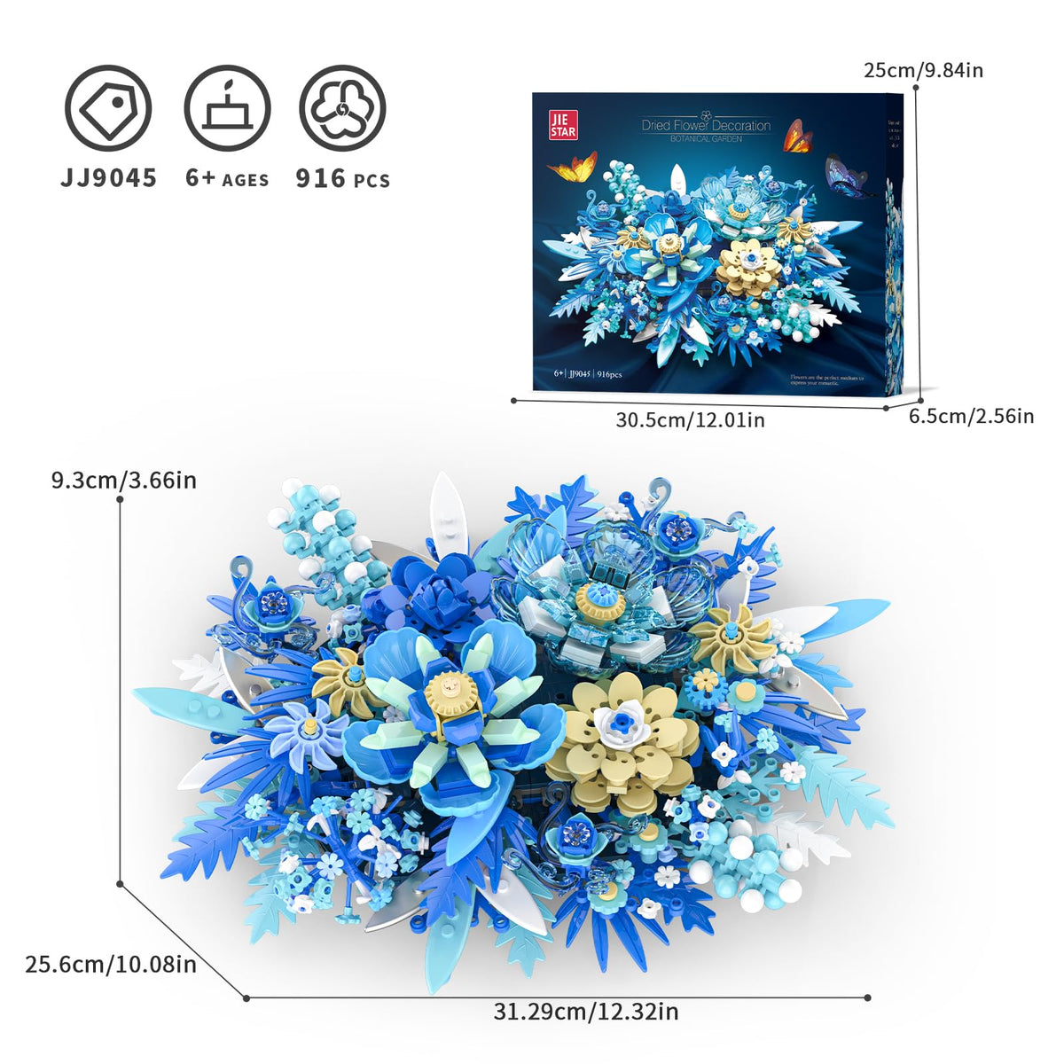 Elegant gift-ready packaging highlighting eternal beauty of the bouquet