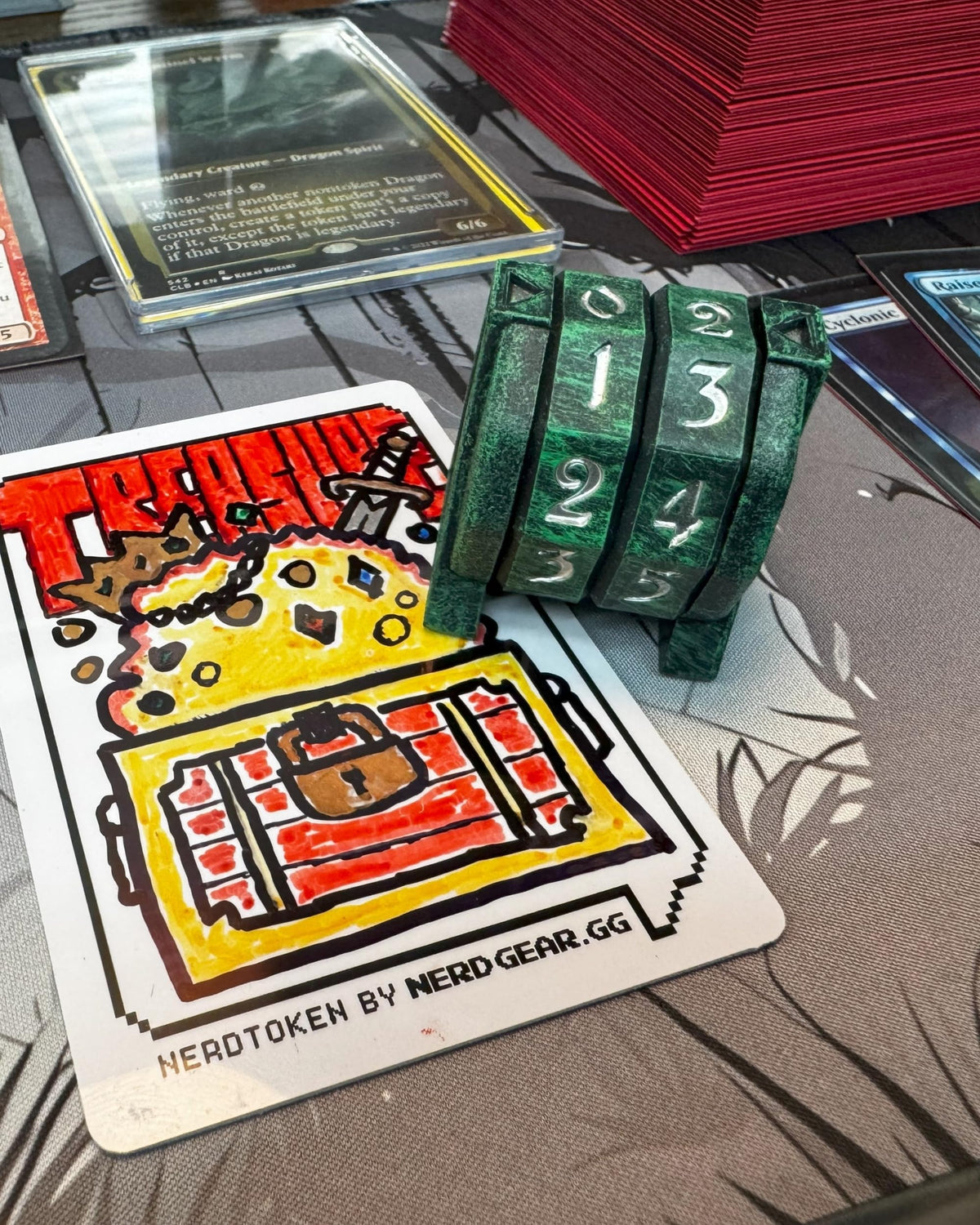NERD GEAR LifeTrax top-angle captures compact size for on-table play.