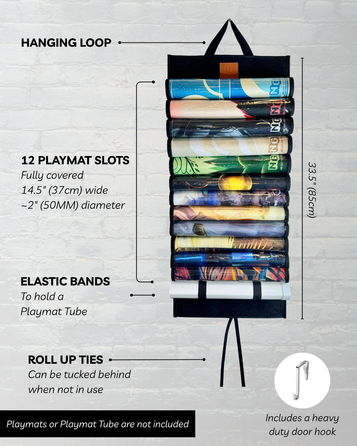 NERD GEAR Playmat Sanctuary demonstrates storage for up to 12 MTG mats.