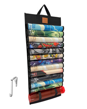 NERD GEAR Playmat Sanctuary front view with mats neatly organized for quick access.