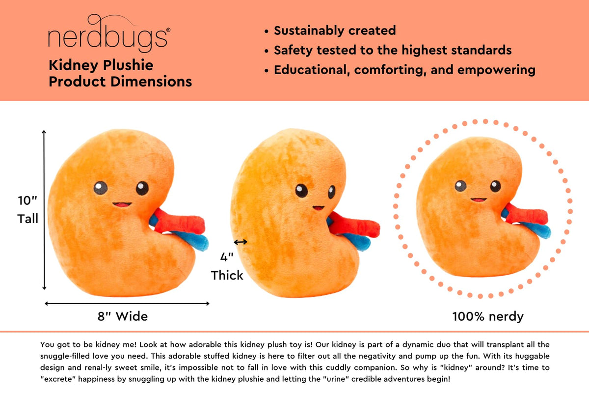 Nerdbugs Kidney Plush close-up fabric, ultra-plush texture for soothing hugs.