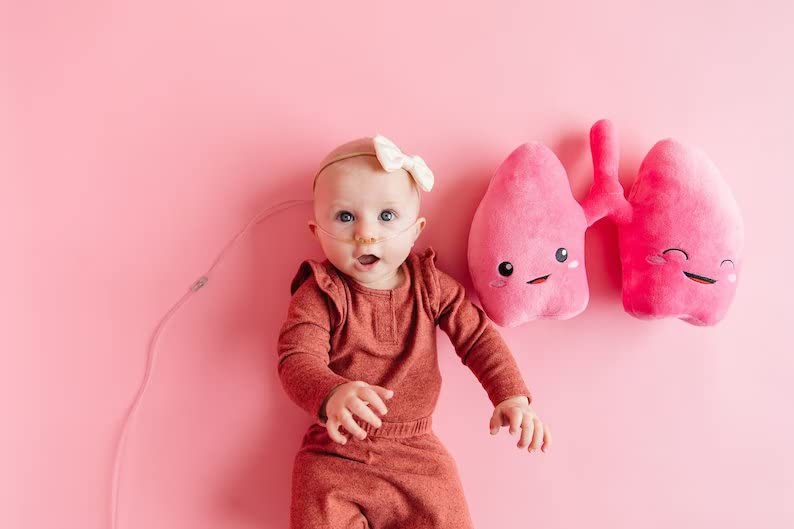 nerdbugs Lung Plush on bed illustrating cozy comfort during recovery