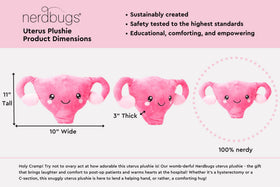 Nerdbugs Uterus Plush with embroidered details makes anatomy approachable for teaching.