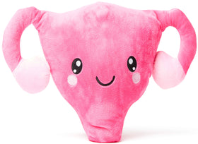 Nerdbugs Uterus Plush front view offers a soft, comforting cuddle and conversation starter.