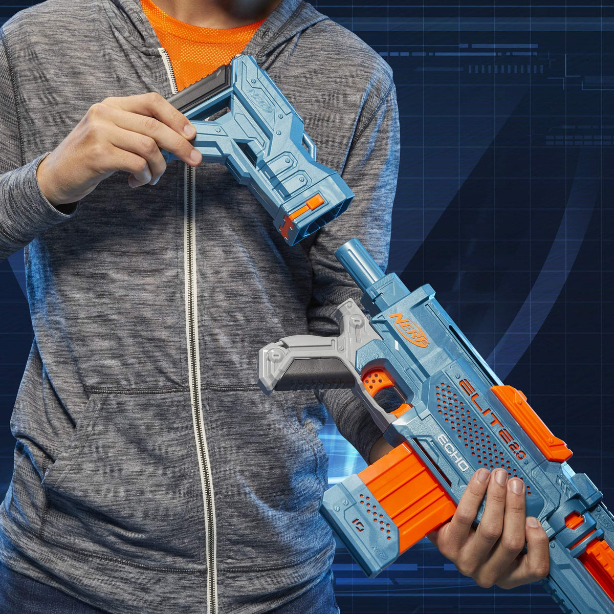 Nerf Elite 2.0 Echo CS-10 10-dart clip supports quick reloads