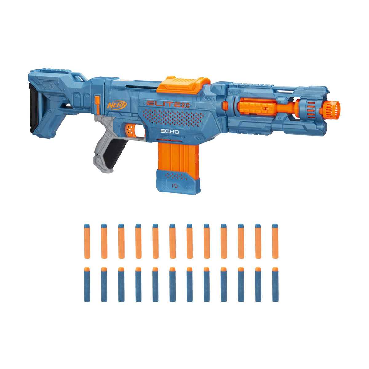 Nerf Elite 2.0 Echo CS-10 with removable stock for adaptable battle setups