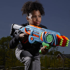 Nerf Elite 2.0 Flipshots in action during outdoor play with friends