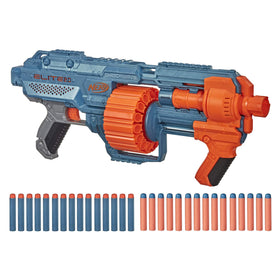 Nerf Elite 2.0 Shockwave RD-15 drum shows 15-dart capacity for quick bursts.