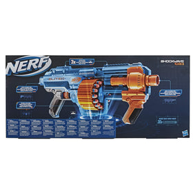 Nerf Elite 2.0 Shockwave tactical rails for customization with accessories.