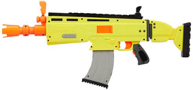 Nerf Fortnite AR-L blaster rear view showing stock area for extended play.