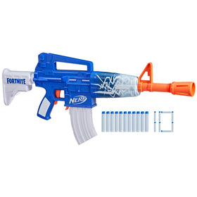 NERF FORTNITE Blue Shock blaster with iconic wrap for dynamic battles