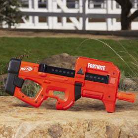 Nerf Fortnite Compact SMG 8-dart internal clip enables quick reloads.