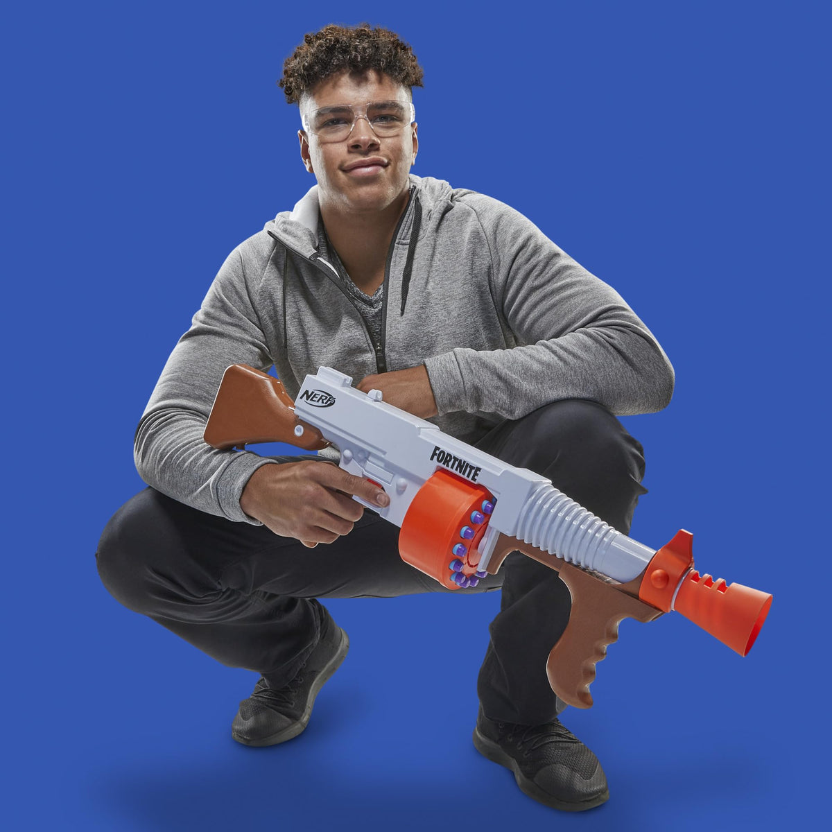 Nerf Fortnite DG blaster ready for backyard battle