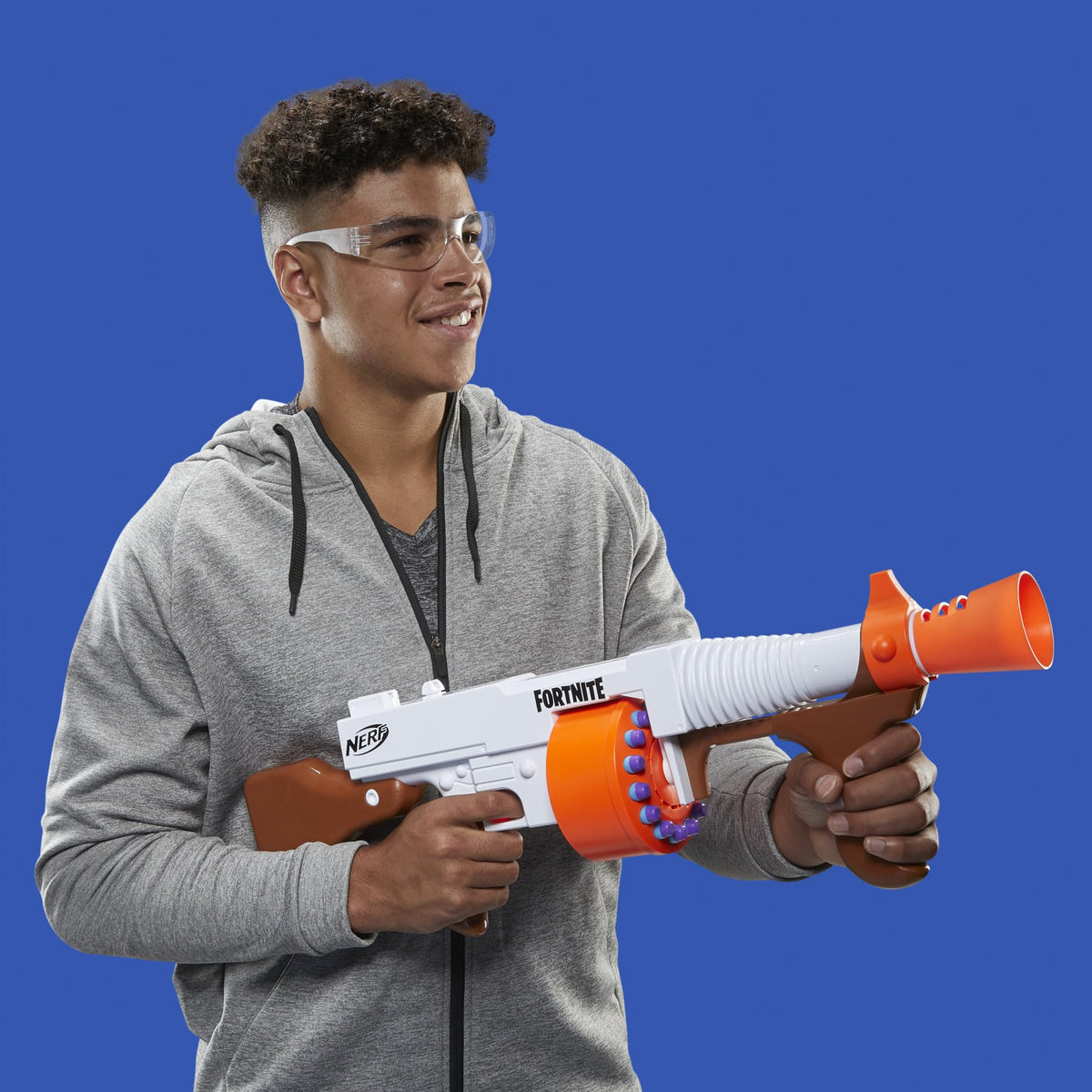 Nerf Fortnite DG drum loaded with 15 Official Nerf Elite darts
