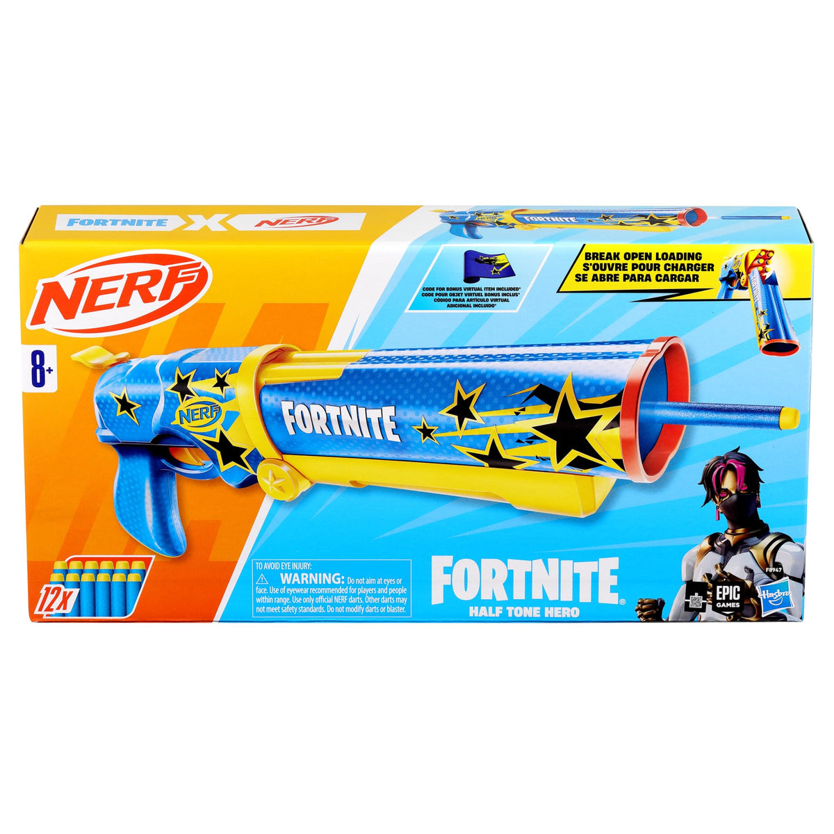 Nerf Fortnite Half Tone Hero wrap image showing in-game inspired design.