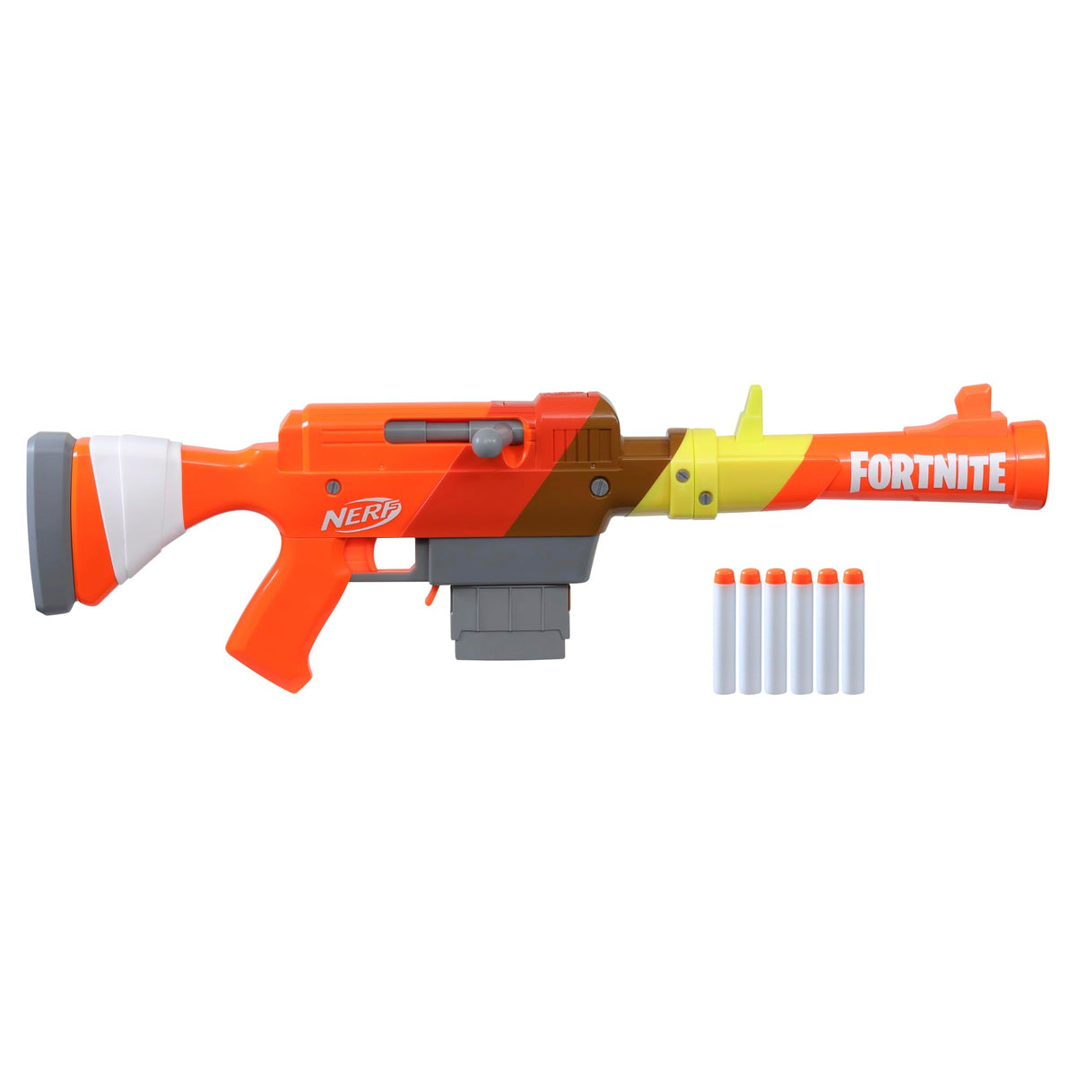 Nerf Fortnite HR blaster with Ruff Wrap Doggo design for action-packed play.