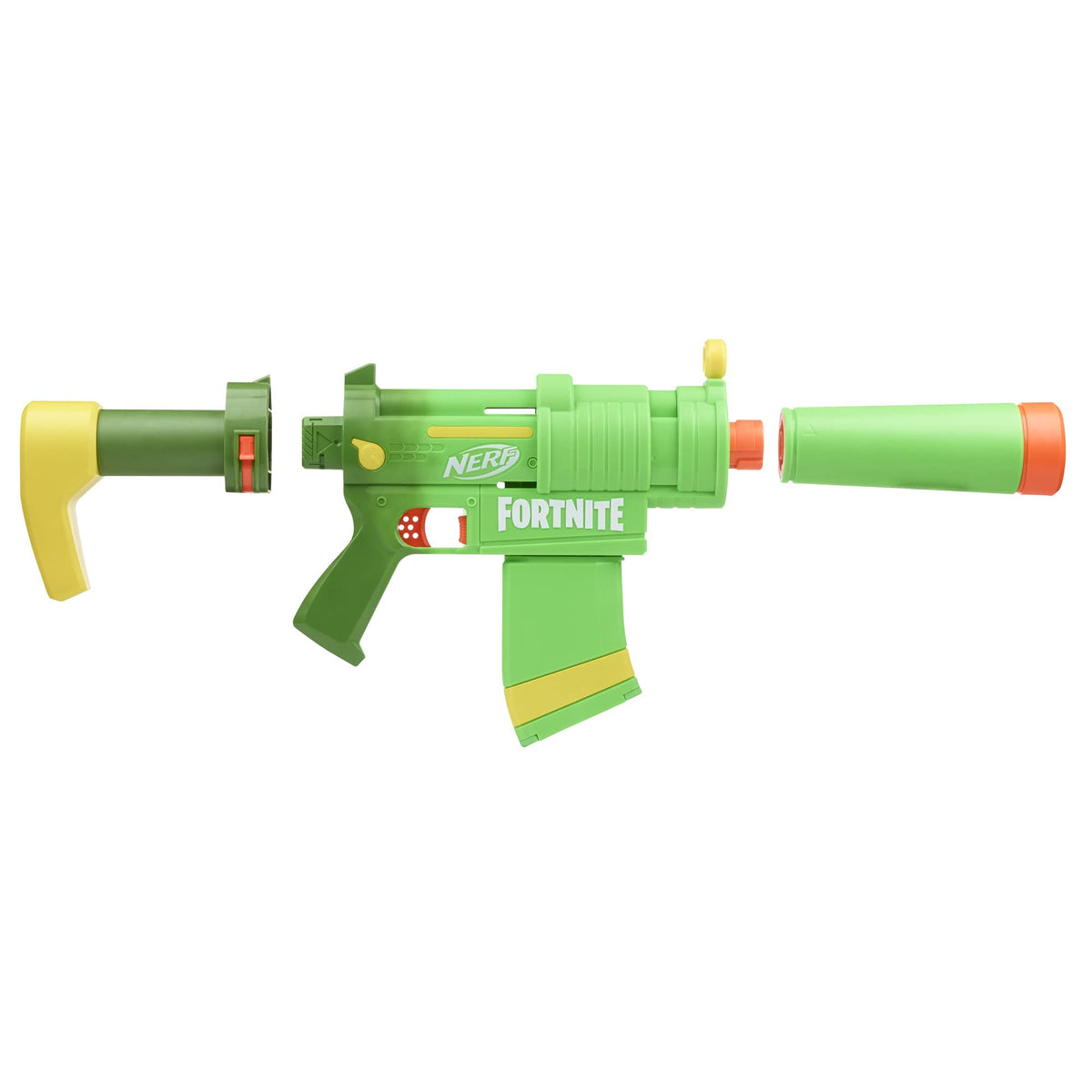 Nerf Fortnite SMG-Zesty battle scene outdoors with friends