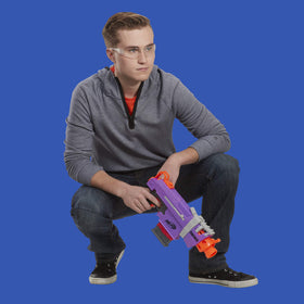 Nerf Fortnite SMG-E Blaster Fortnite-inspired design enhances cosplay and play.