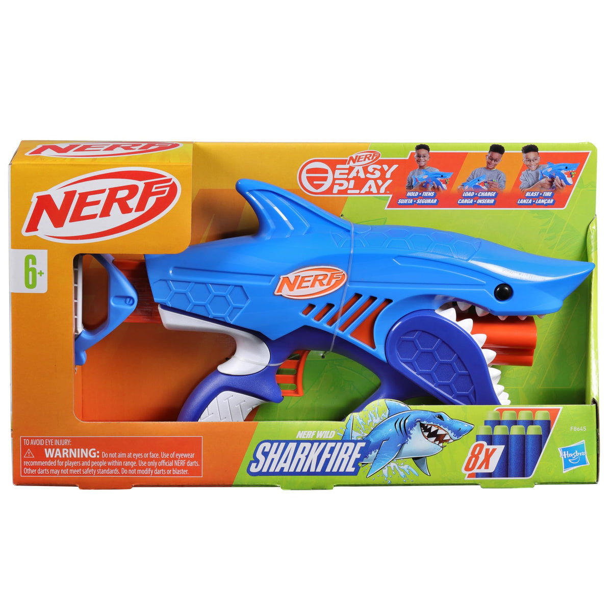 NERF Junior Wild Sharkfire easy-loading action for quick reloads during games