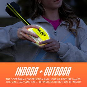 Nerf Lightstrike Vortex Football enables long-distance throws with bright illumination.
