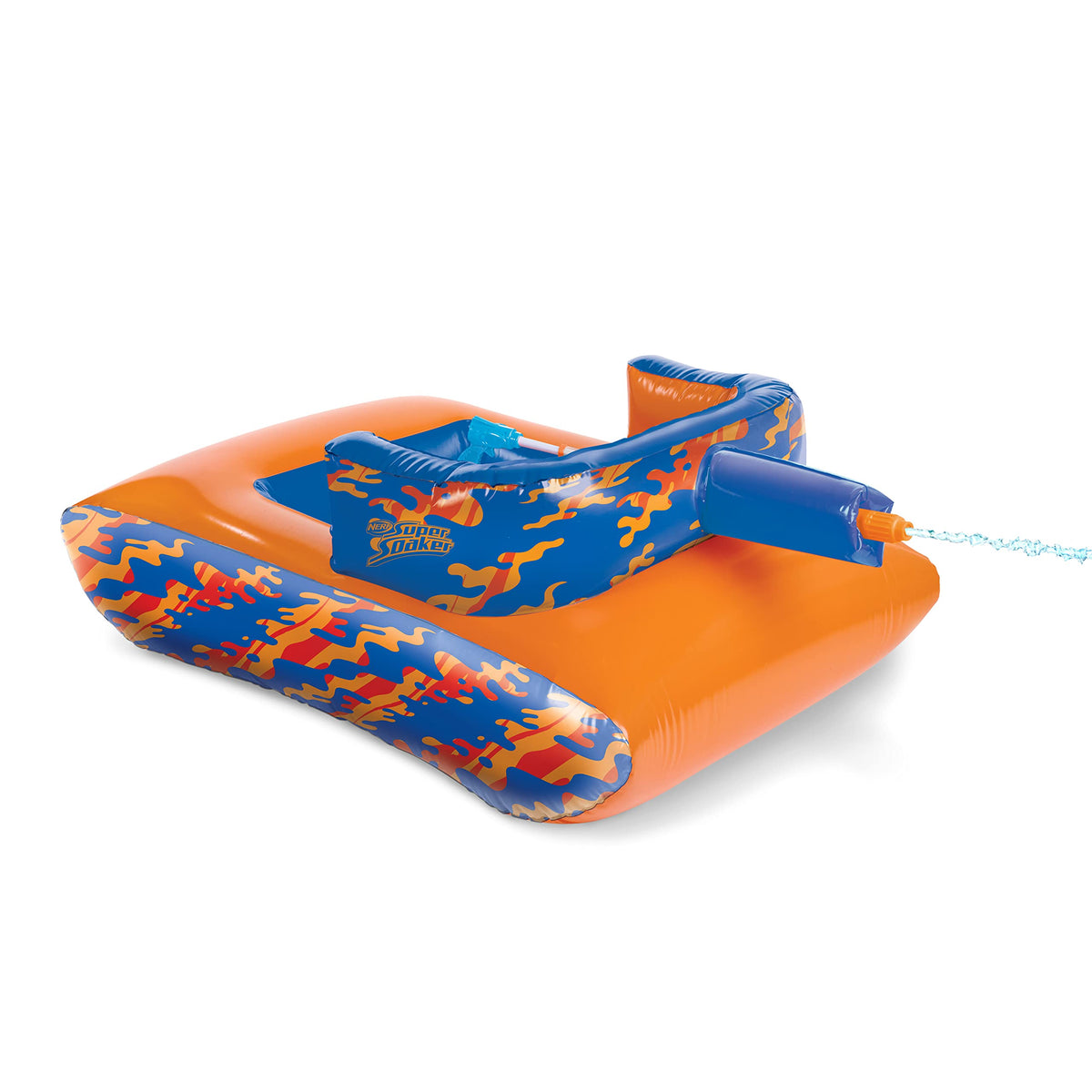 NERF Megaforce Battle Tank inflatable pool float ready for action and soaking fun.