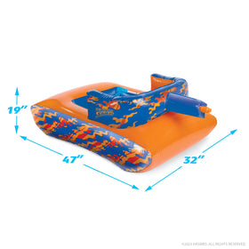 NERF Megaforce Battle Tank size 32x47x19 inches for spacious rides.