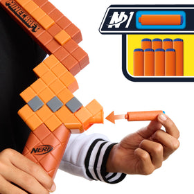 NERF Minecraft Bow includes 8 N1 darts for accuracy