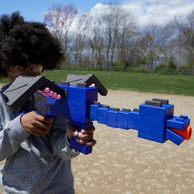 NERF Minecraft Ender Dragon Blaster priming handle mimics dragon movement during play
