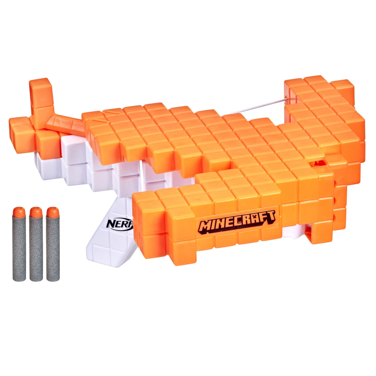 Nerf Minecraft Pillager's Crossbow front view for quick Nerf battles.