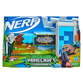 Nerf Minecraft Stormlander Hammer loading three darts for quick action.