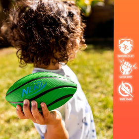 Nerf ball trio held by kid for active play.