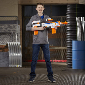 Nerf Modulus Regulator fully motorized blaster ready for rapid-fire action