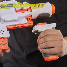 Nerf Modulus Stryfe packaging emphasizes recyclable materials