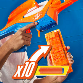18 Nerf N1 darts included for extended shooting turns.