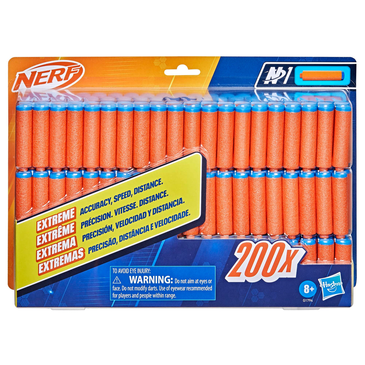 Nerf N Series N1 darts refill pack—200 high-performance darts for outdoor battles