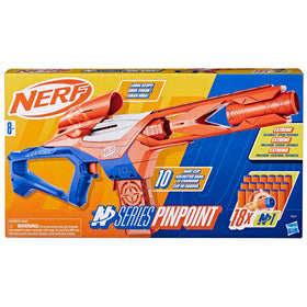 Nerf N Series Pinpoint Clip holds 10 darts for continuous action.