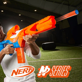Nerf N Series Pinpoint with targeting scope aids accuracy.
