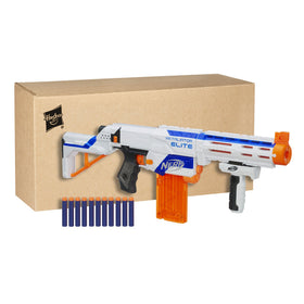 Nerf N-Strike Elite Retaliator barrel extension increases range for longer blasts.