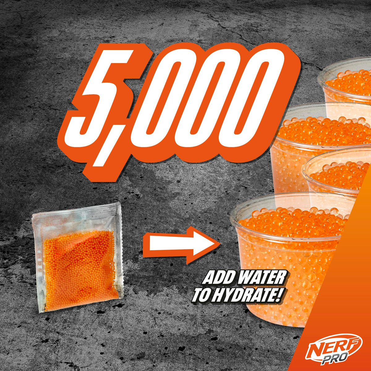  hydration-ready Nerf Pro Gelfire dehydrated rounds ready to hydrate