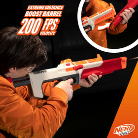 Nerf Pro Gelfire Hopper loaded with rounds for continuous blasting