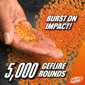 Nerf Pro Gelfire dehydrated rounds ready to hydrate for fast blasting.