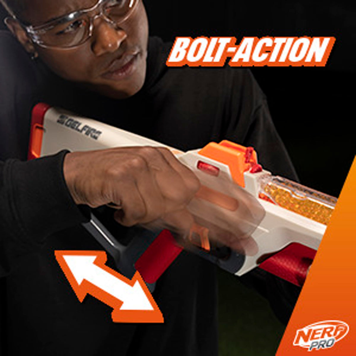Outdoor Nerf Gelfire Ghost battlefield setup for backyard skirmishes