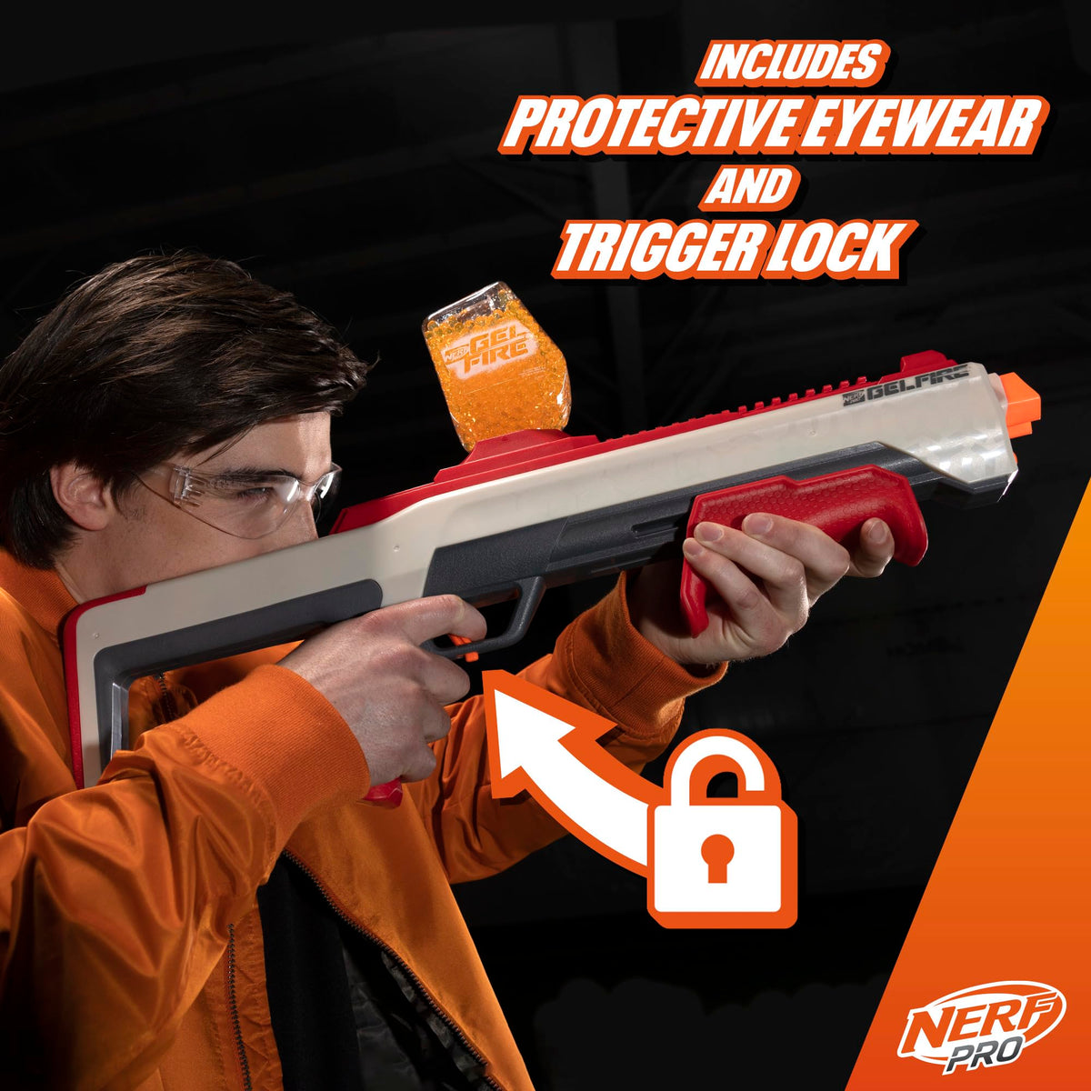NERF Pro Gelfire pump-action raid adds multi-round blasting capability.