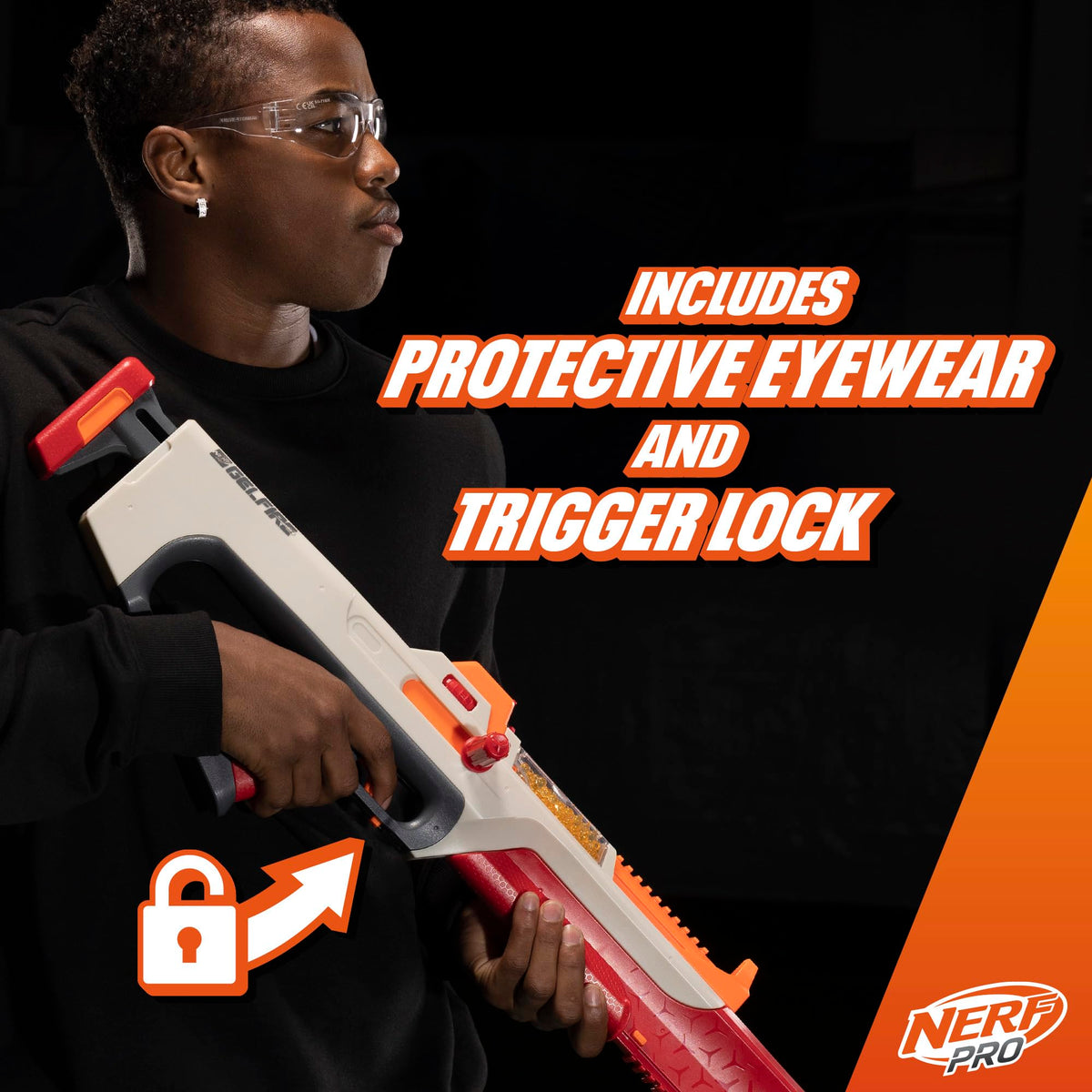 Nerf Pro Gelfire trigger lock adds control during practice