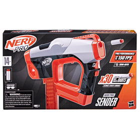 Nerf Pro half-length darts close-up showing stability in flight