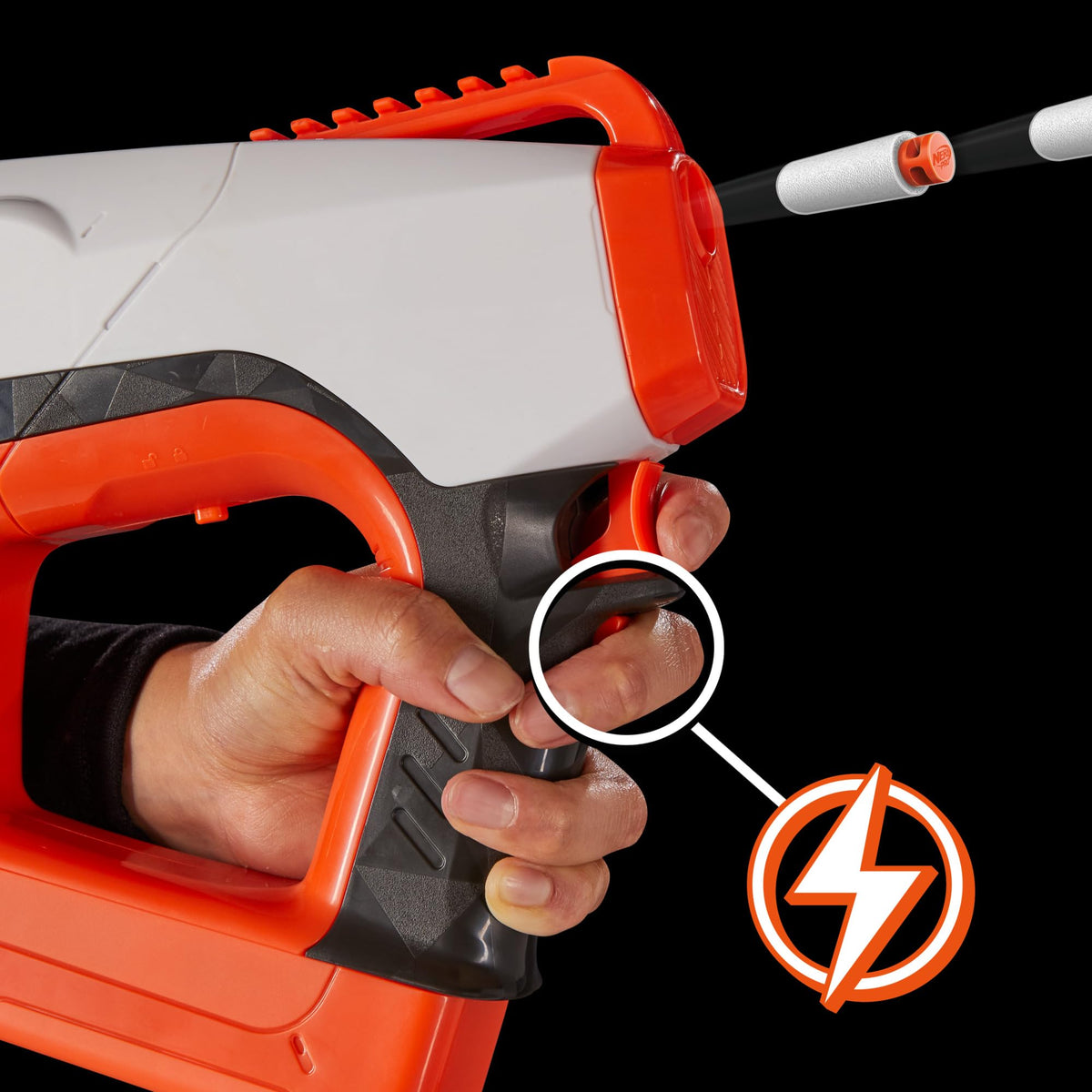 Nerf Pro Sender velocity test shot at 150 FPS